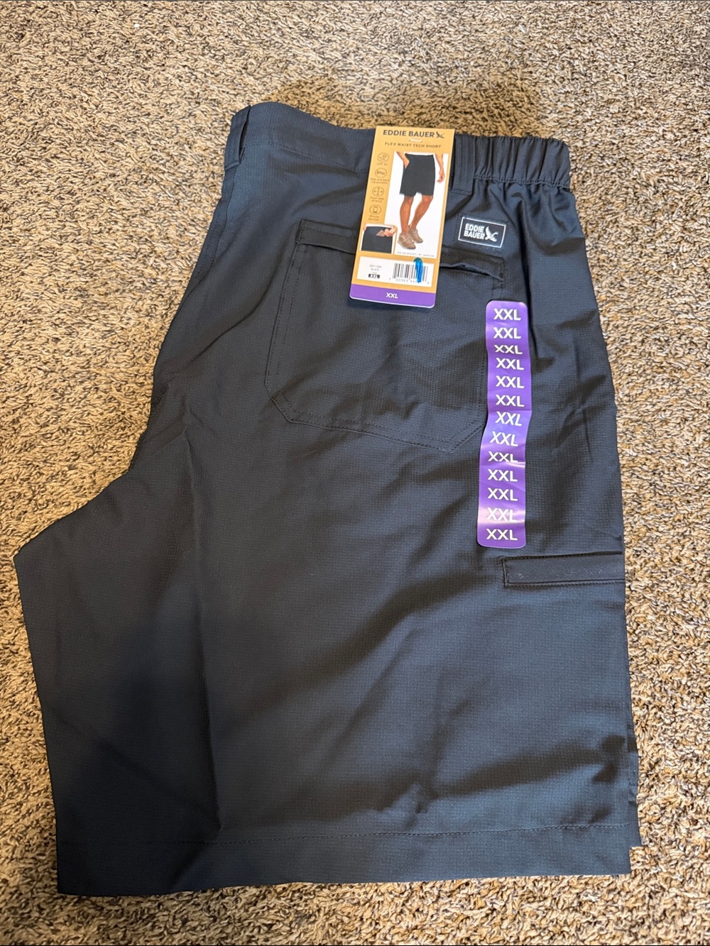 Eddie Bauer Men's Black Cargo Shorts - XXL